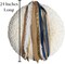 Wreath Ribbon Set - Decorative Bow & Assorted Ribbon for Wreaths - Clip-On Wreath Sash Ribbons Bundle for Indoor & Outdoor Use - Premium Wreath Making Supplies - Golden Winter